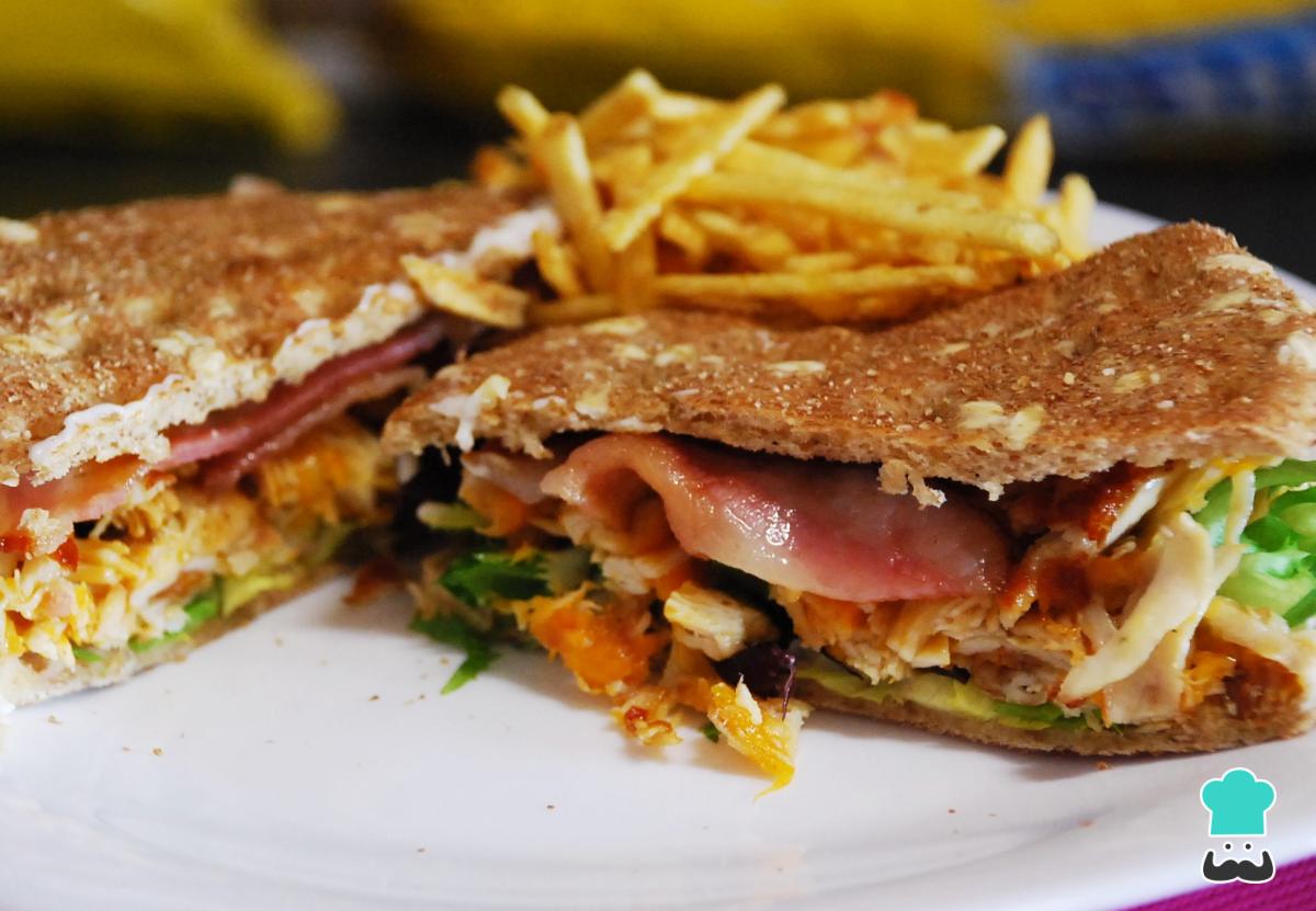 Receta de Sándwich de pollo con queso