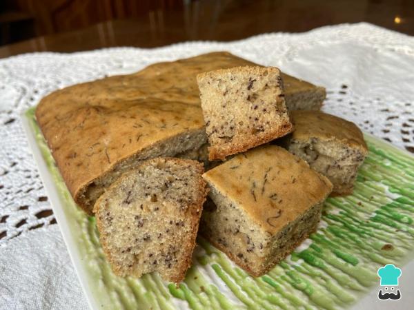 Receta de Bizcocho de plátano y huevo