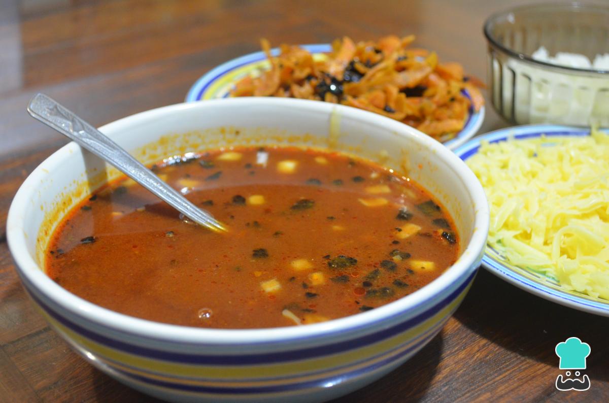 Receta de Sopa tarasca estilo Michoacán