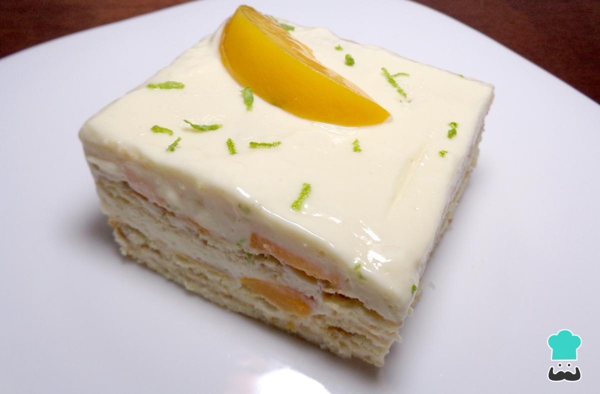 Receta de Carlota de limón con durazno