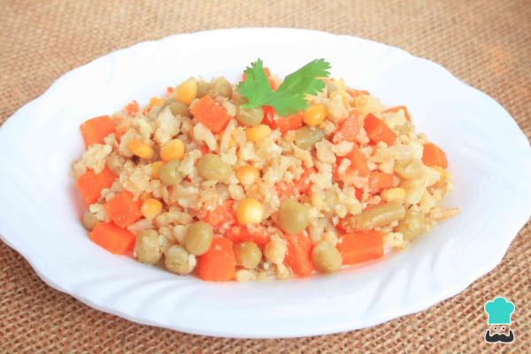 Receta de Arroz de coliflor vegano - Paso 8