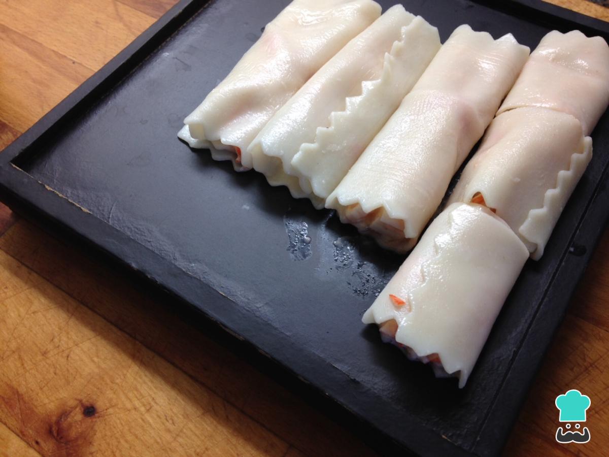 Receta de Canelones de marisco fríos