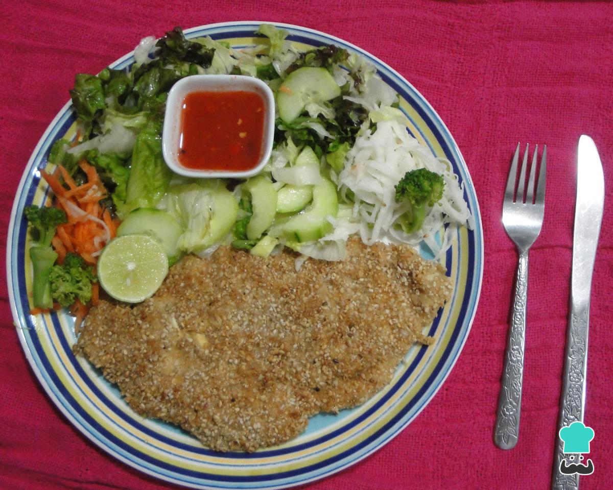 Receta de Milanesas empanizadas con ajonjolí y amaranto
