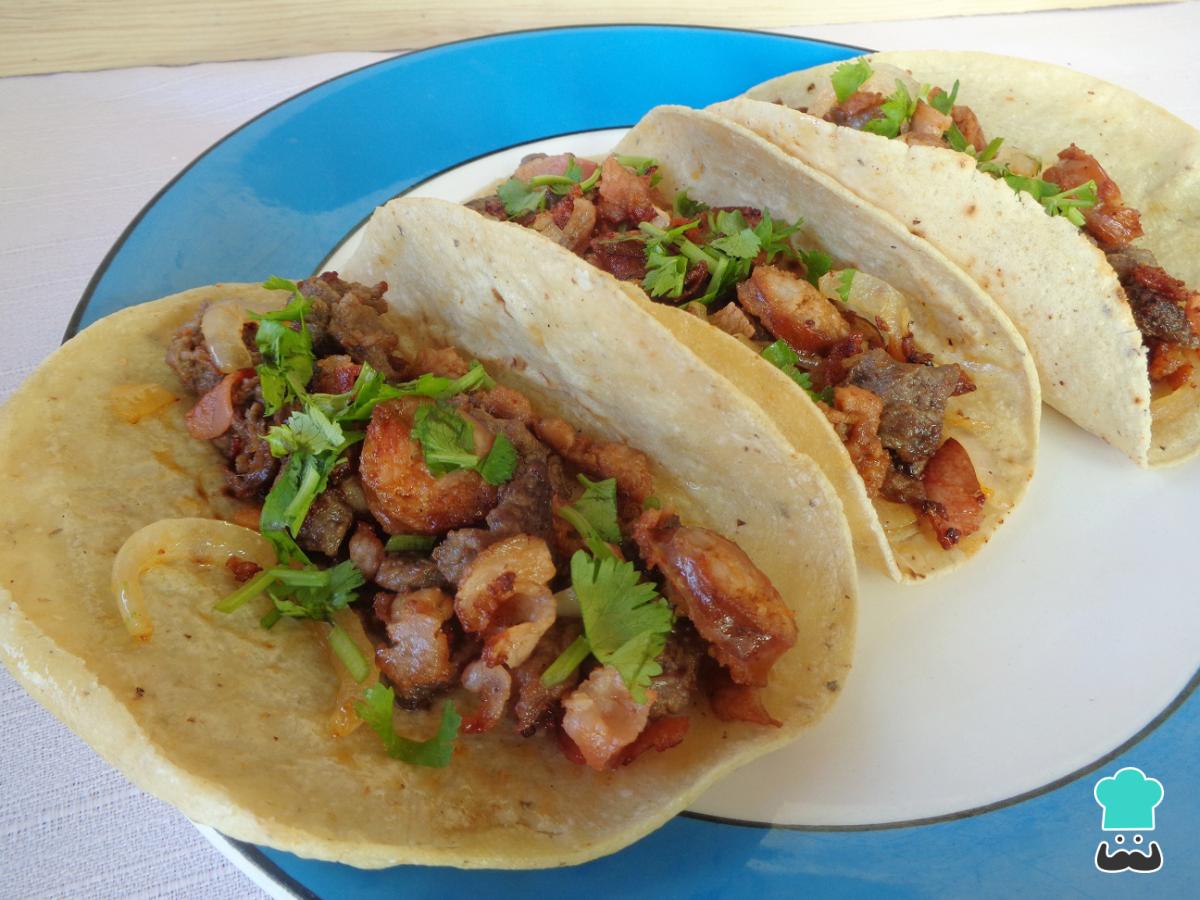 Receta de Tacos campechanos