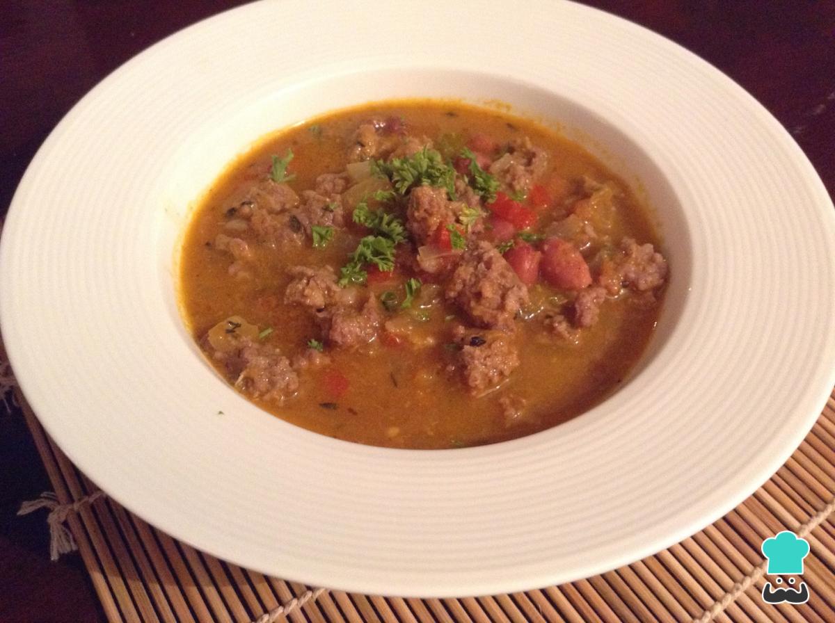 Receta de Guiso de frijoles con carne