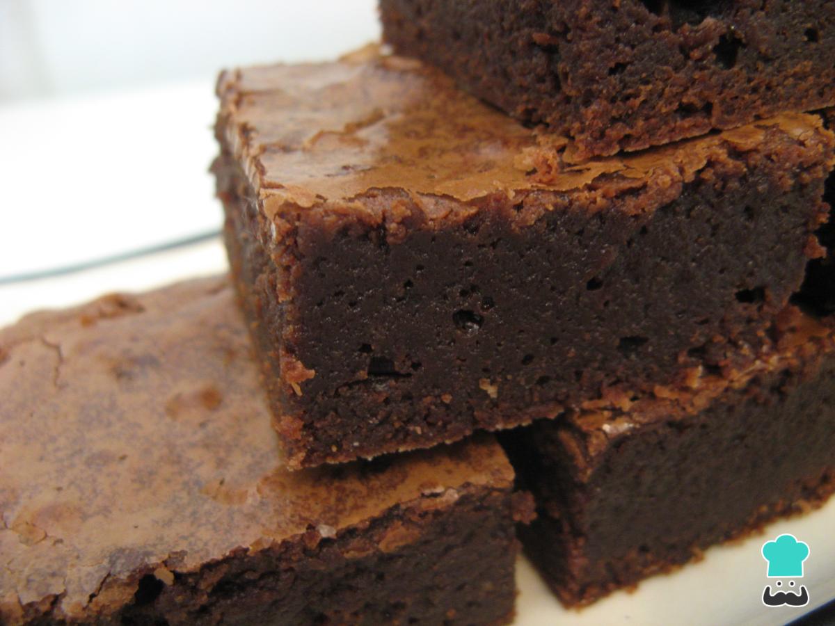 Receta de Brownies de chocolate negro