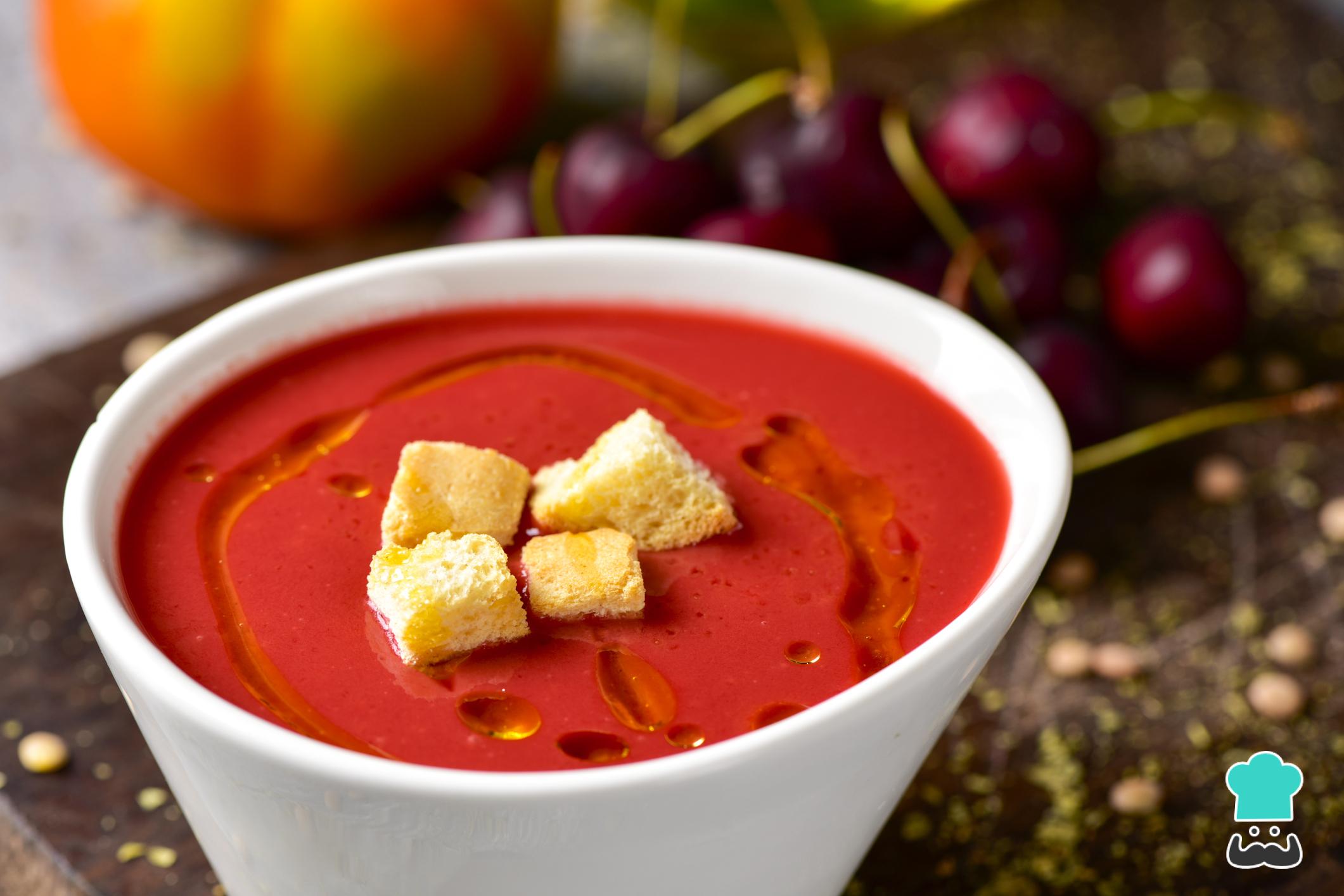 Gazpacho de cerezas - Receta FÁCIL