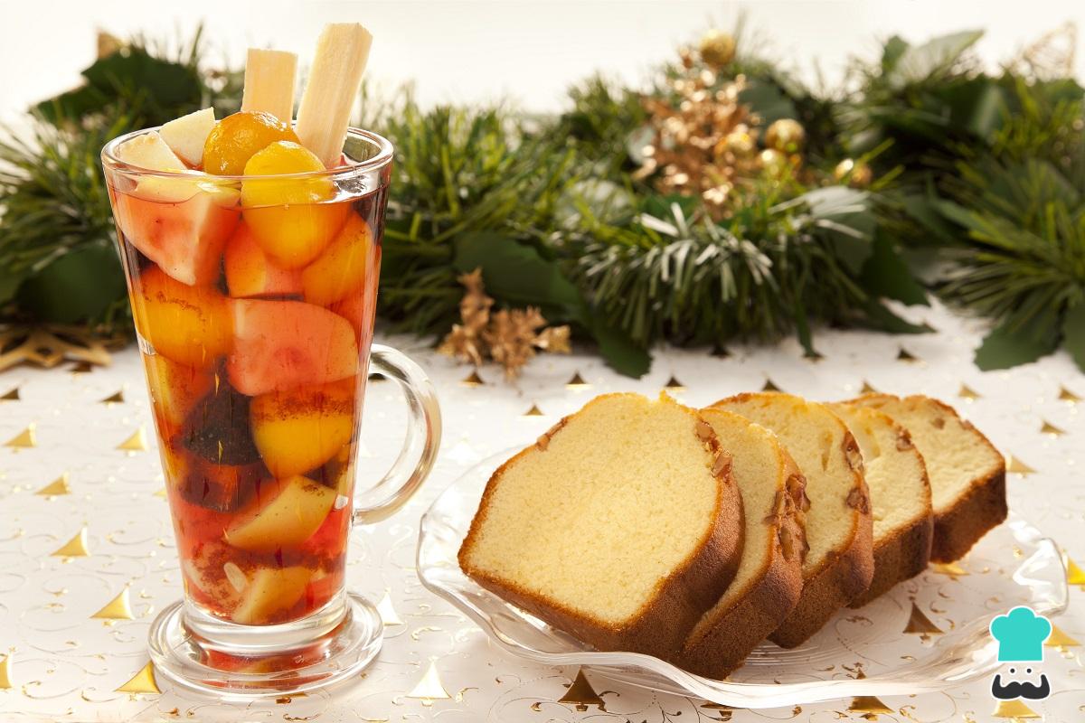 Ponche de frutas navideño