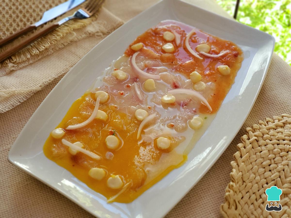 Receta de Tiradito tricolor