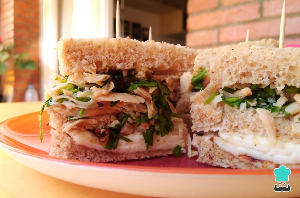 Receta de Sándwich de pollo al limón light