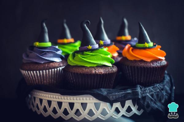 Cupcakes de Halloween - Cupcakes de bruja