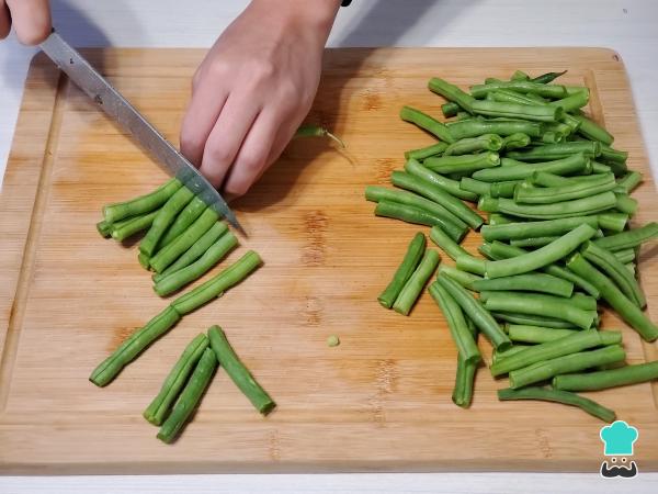 Receta de Saltado de vainita - Paso 2