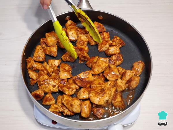Receta de Saltado de vainita con pollo - Paso 6