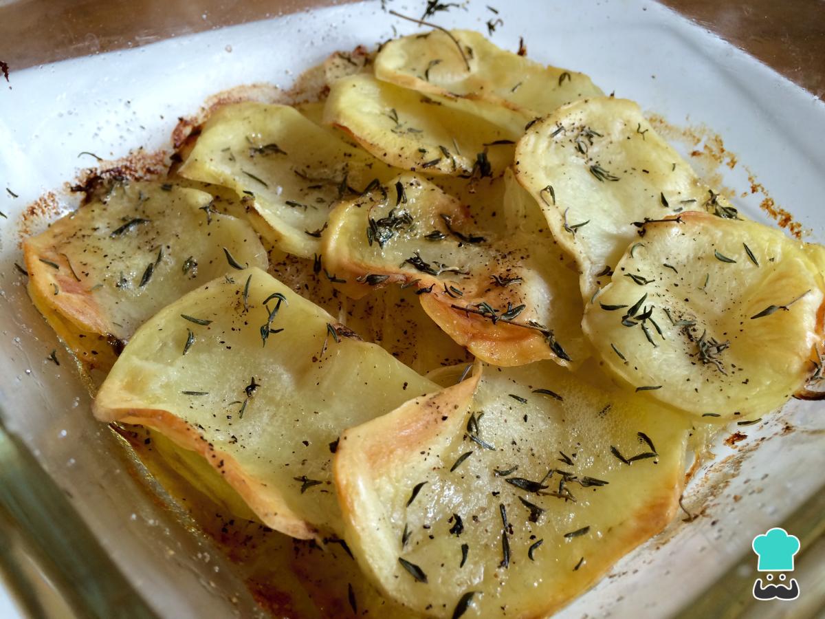 Receta de Papas boulangère