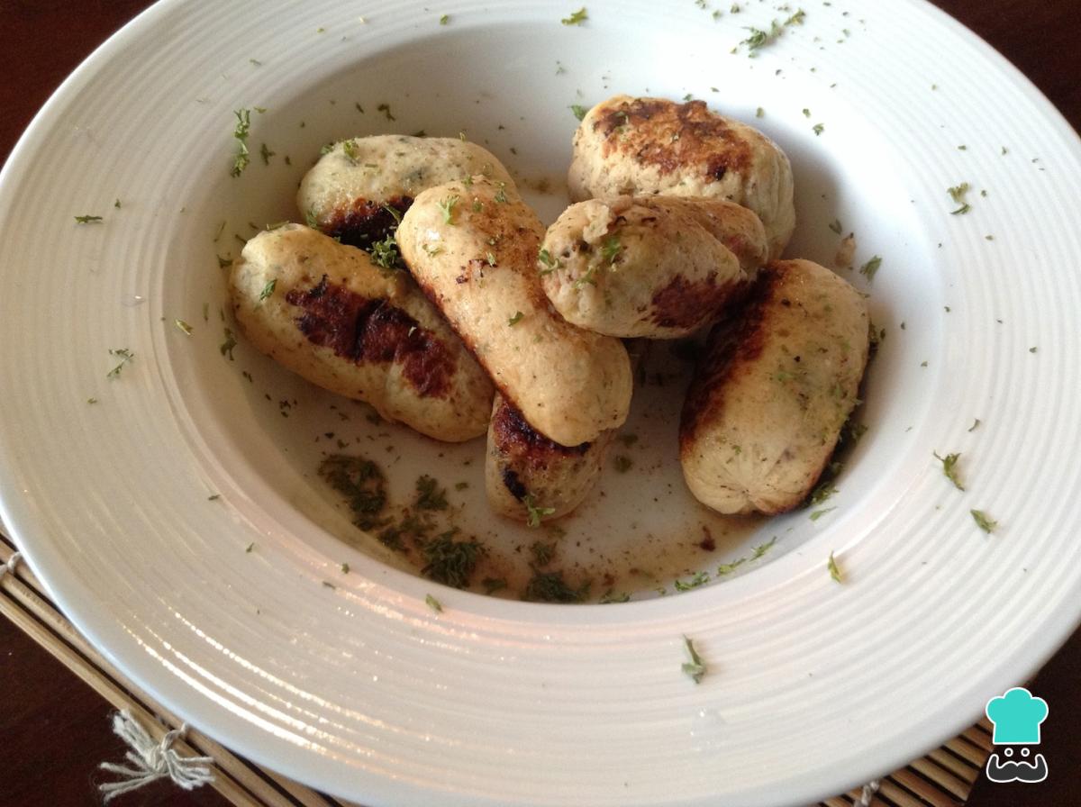 Receta de Salchichas caseras de pollo