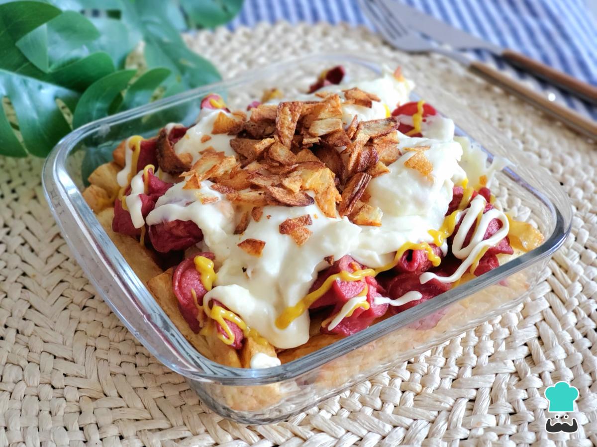 Receta de Salchipapa colombiana