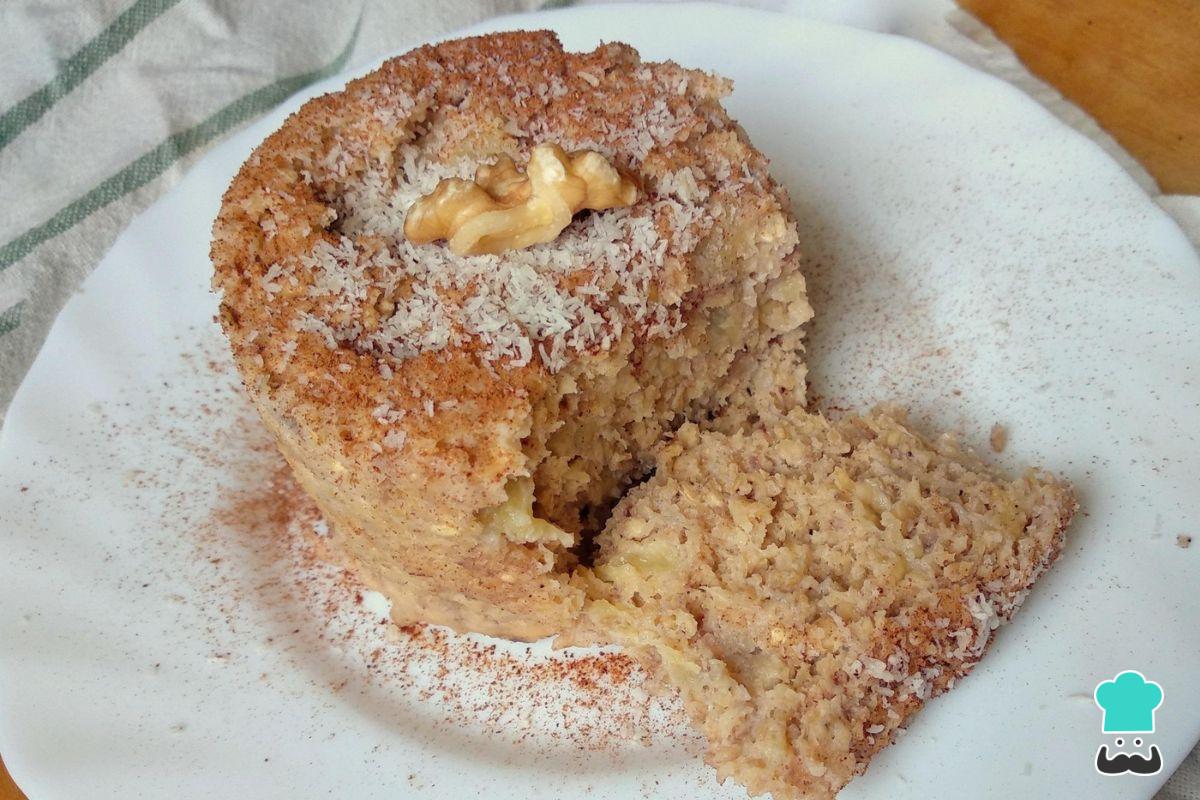 Receta de Bizcocho de avena al microondas