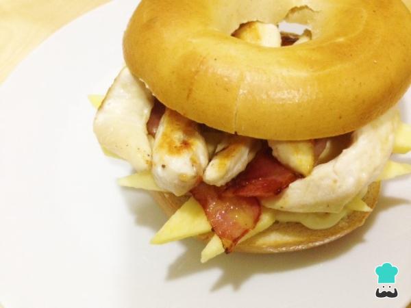 Receta de Bagel de pollo