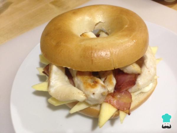 Receta de Bagel de pollo - Paso 6