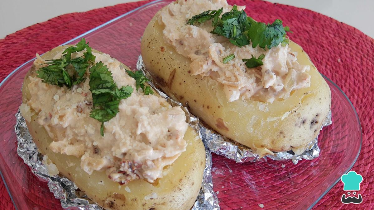 Receta de Papas rellenas de pollo