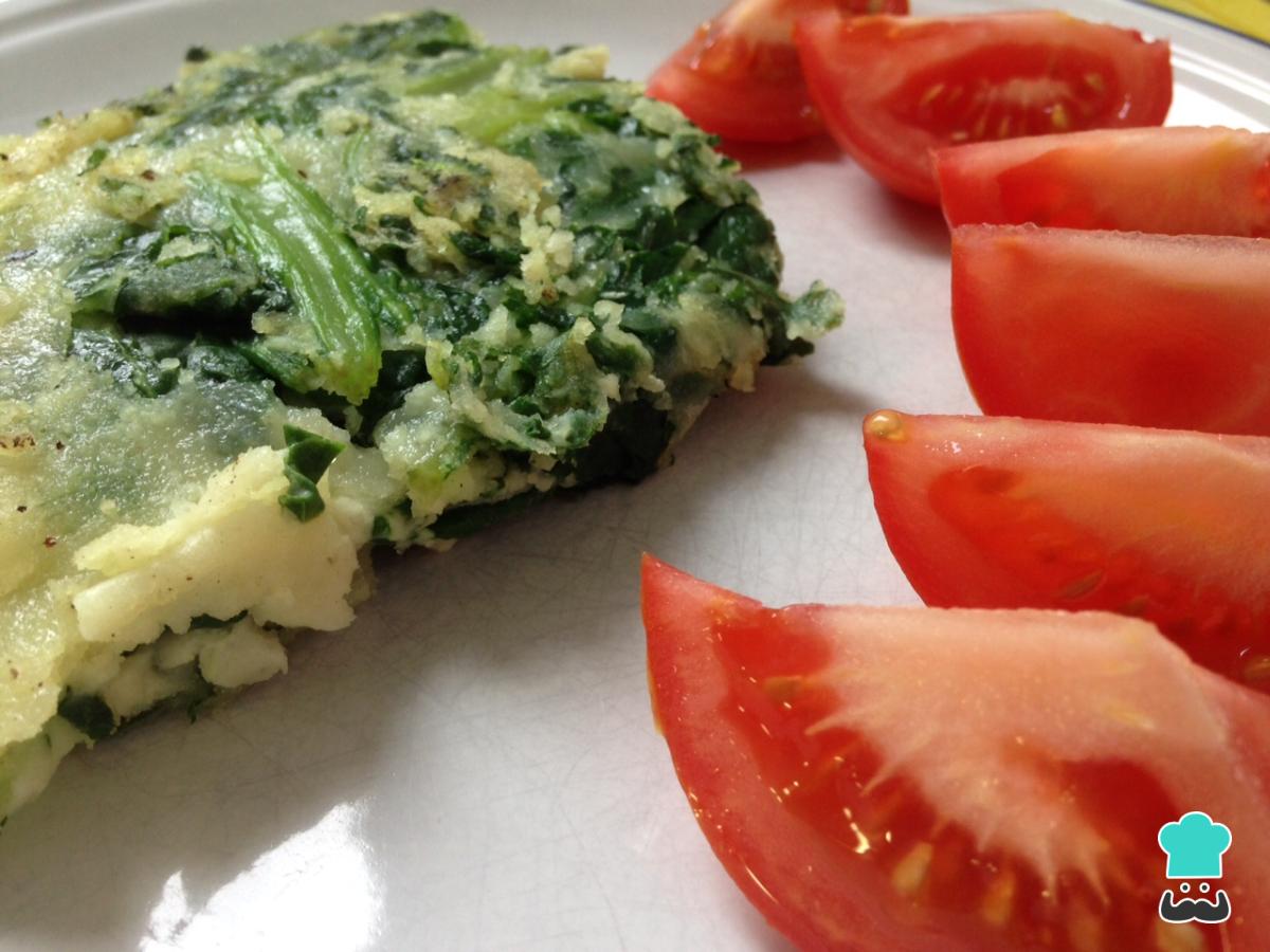 Receta de Tortilla de acelgas vegana