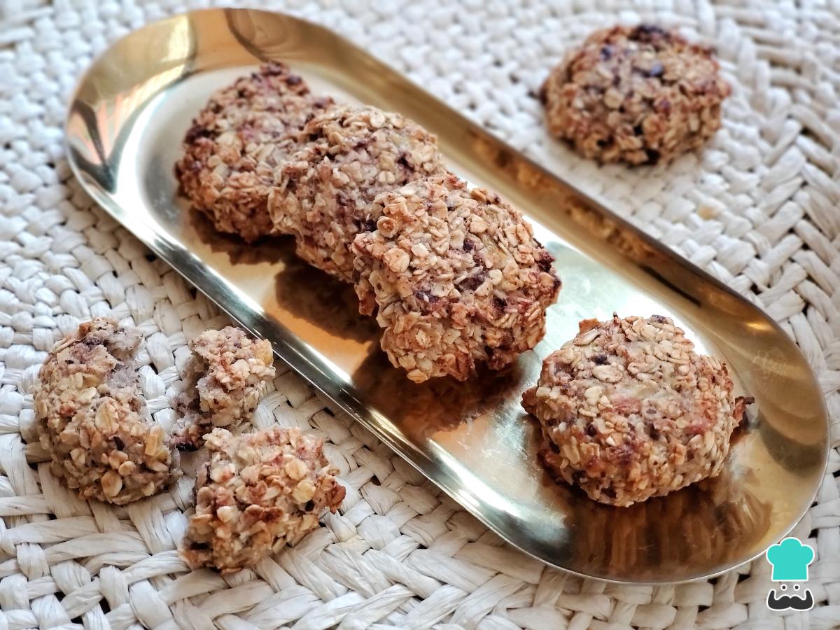 Receta de Galletas de avena y plátano crujientes