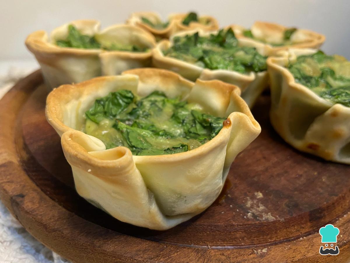 Receta de Canastitas de verdura