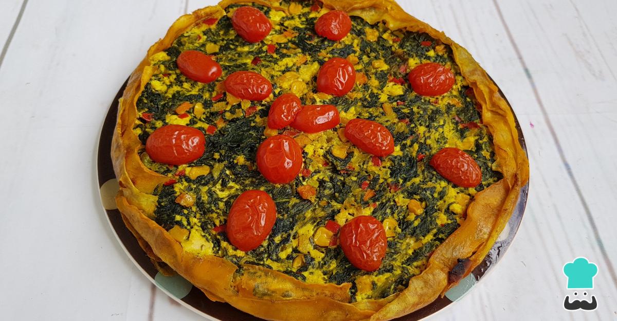 Receta de Quiche con base de boniato