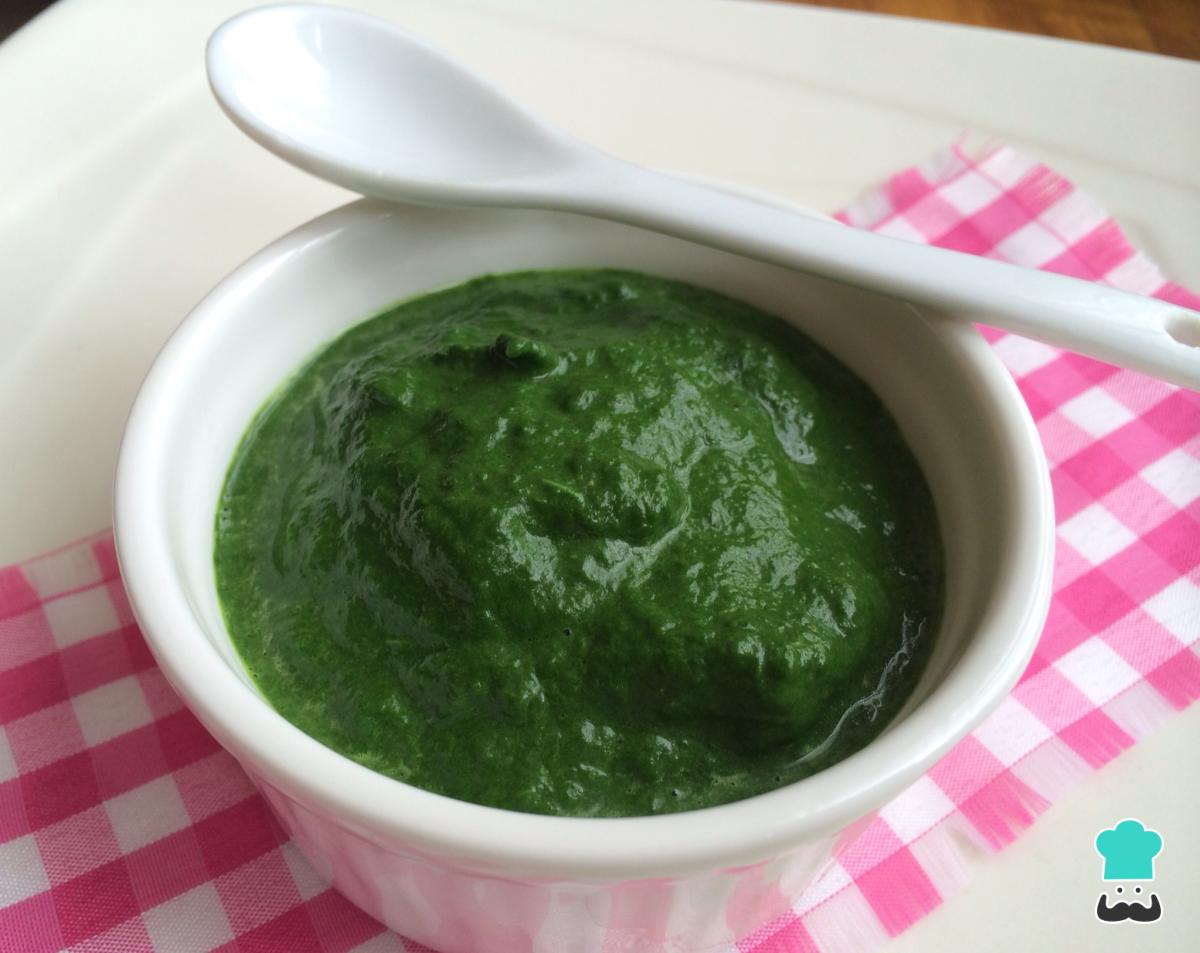 Receta de Puré de espinacas para bebés