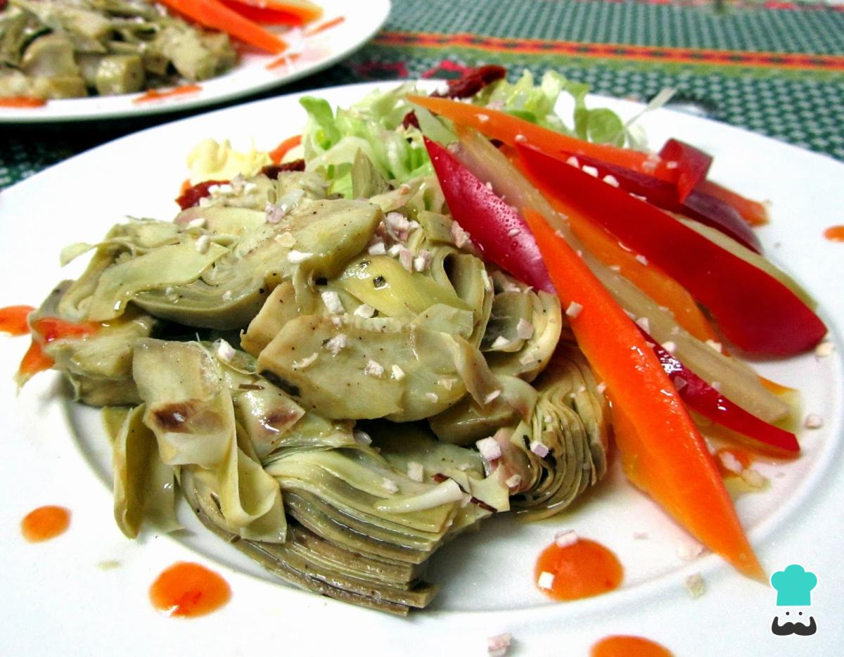 Receta de Alcachofas con verduras