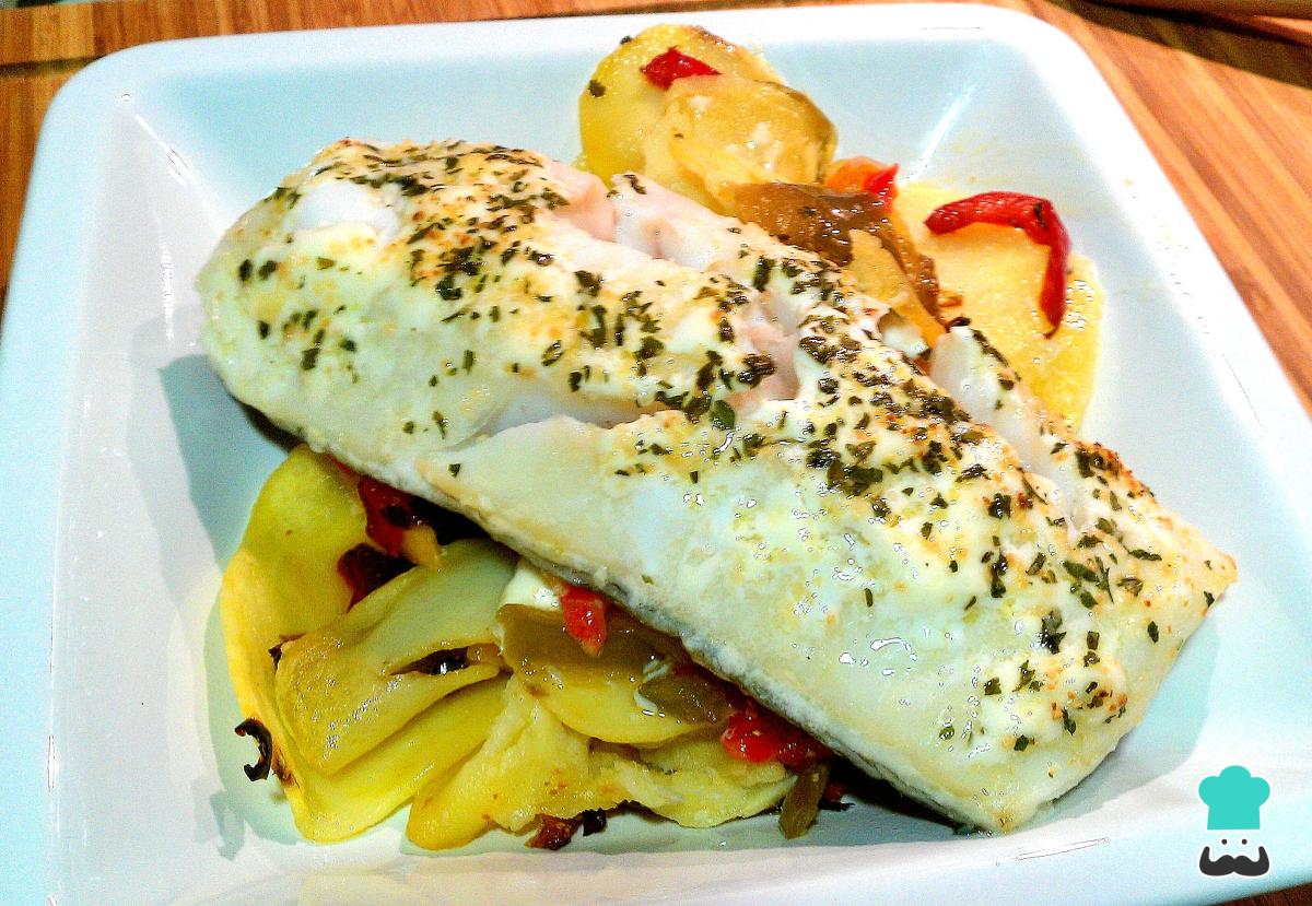 Receta de Bacalao con patatas y pimientos