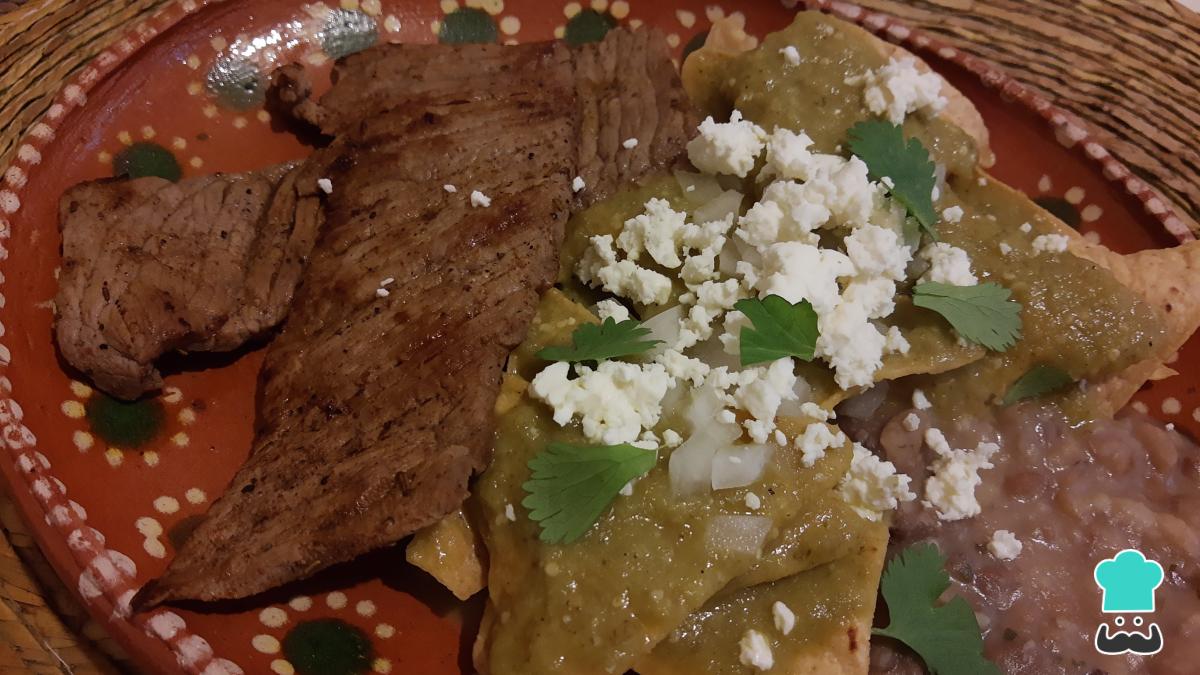 Receta de Chilaquiles con arrachera