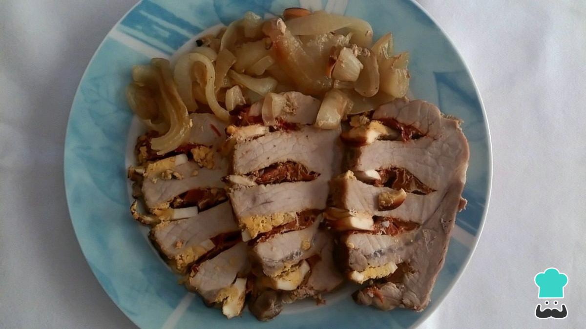Receta de Lomo de cerdo relleno con huevo