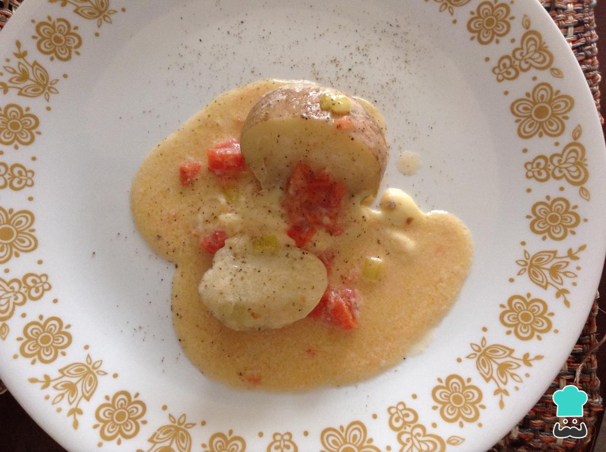Receta de Papas chorreadas