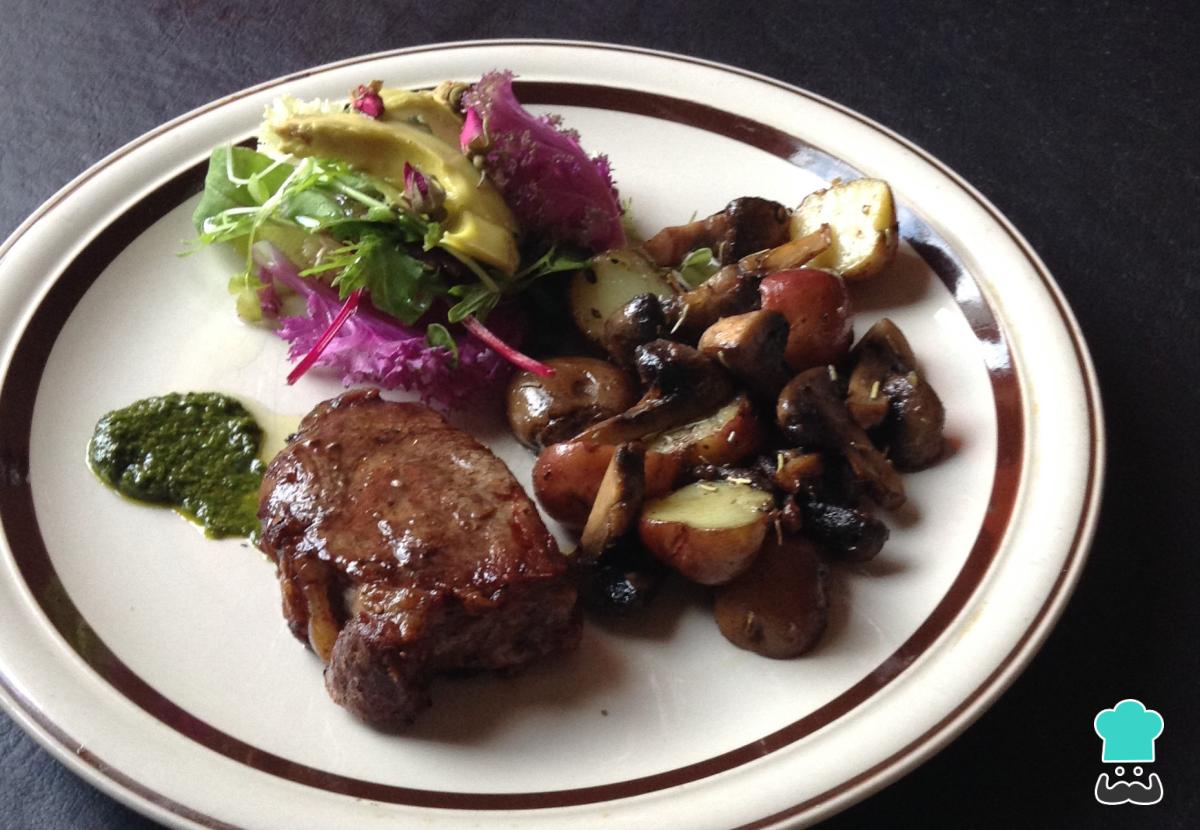 Receta de Ojo de bife con papas