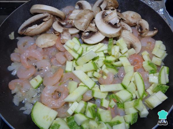 Receta de Lasaña de camarones y verduras - Paso 3