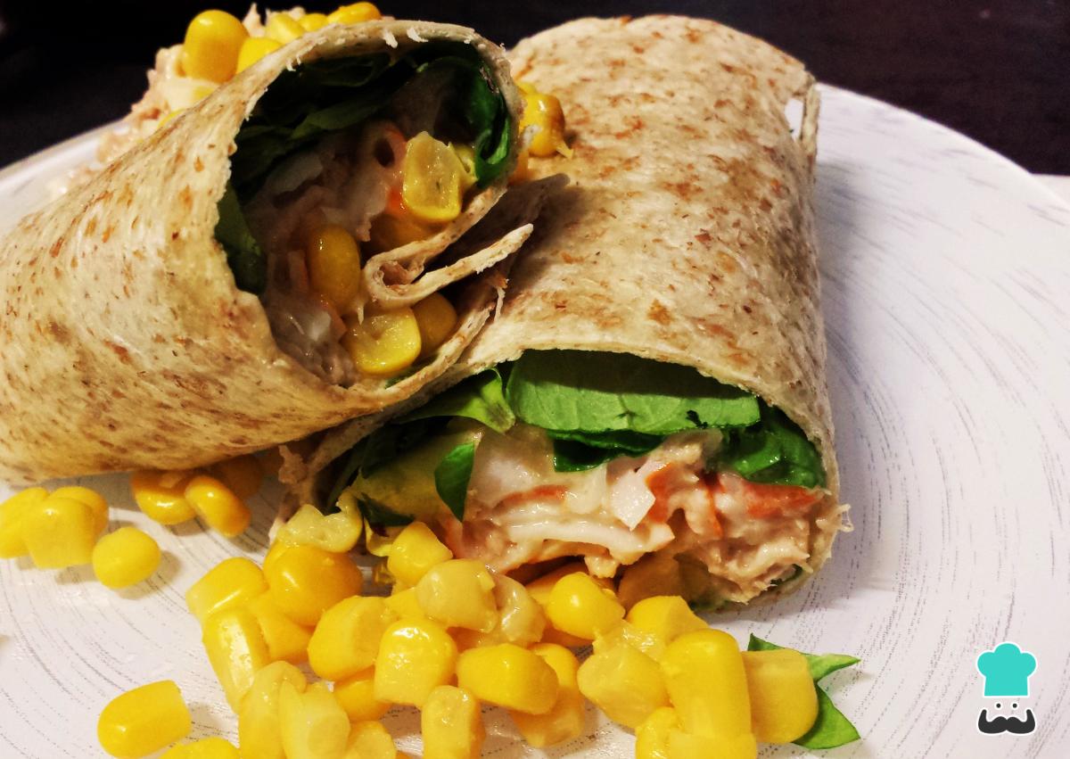 Receta de Wrap de lechuga con atún