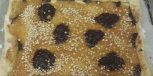 Pizza de mermelada y chocolate