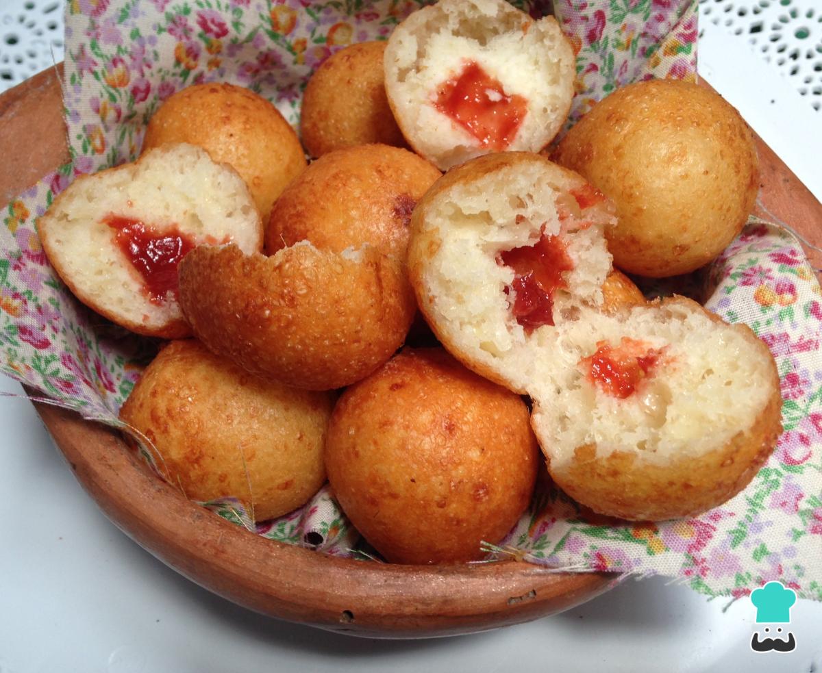Receta de Buñuelos con dulce de membrillo