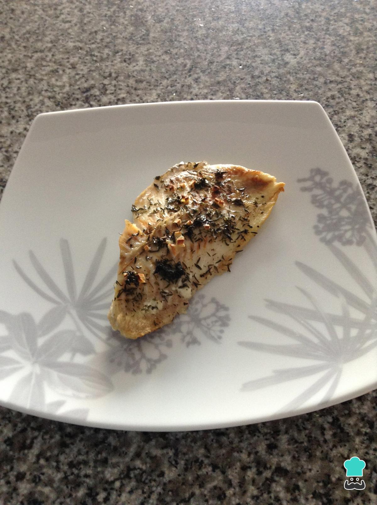 Receta de Filete de corvina al tomillo.