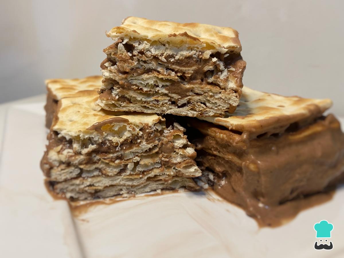 Receta de Tarta de galletas con mousse de chocolate