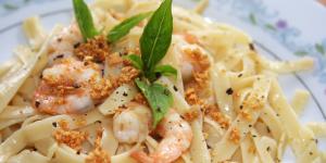 Thermomix: Espaguetis con Gambas y fumet