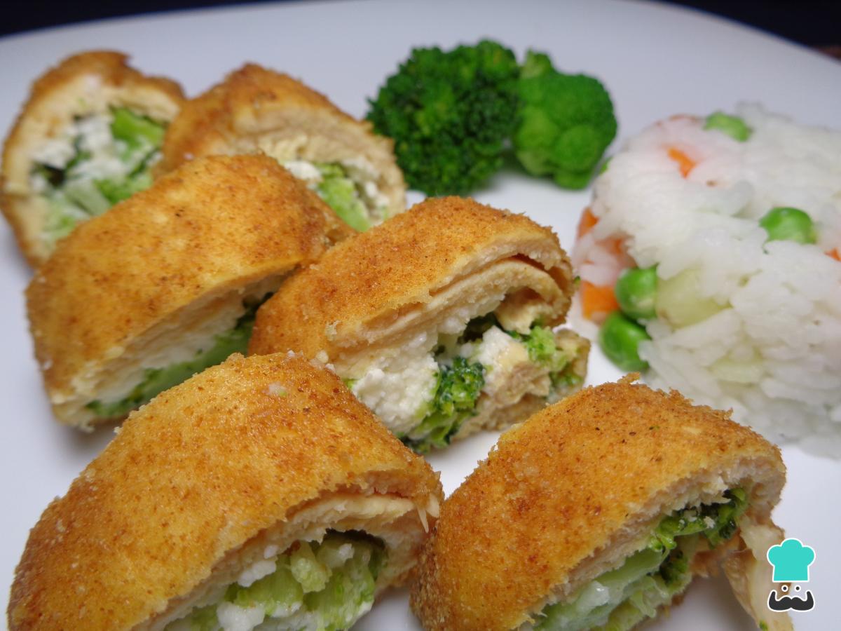 Receta de Pechugas rellenas de brócoli y queso al horno