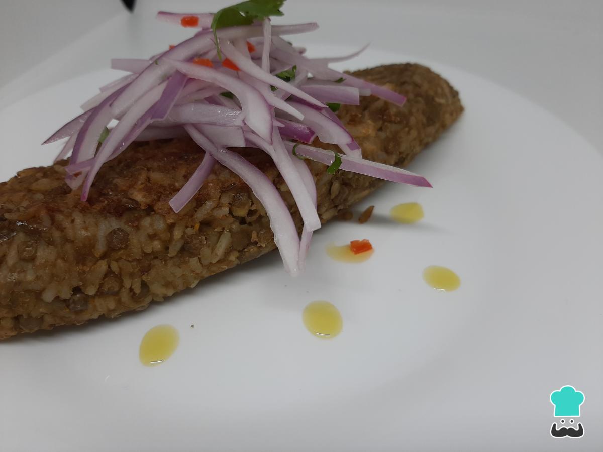 Receta de Tacu tacu de lentejas