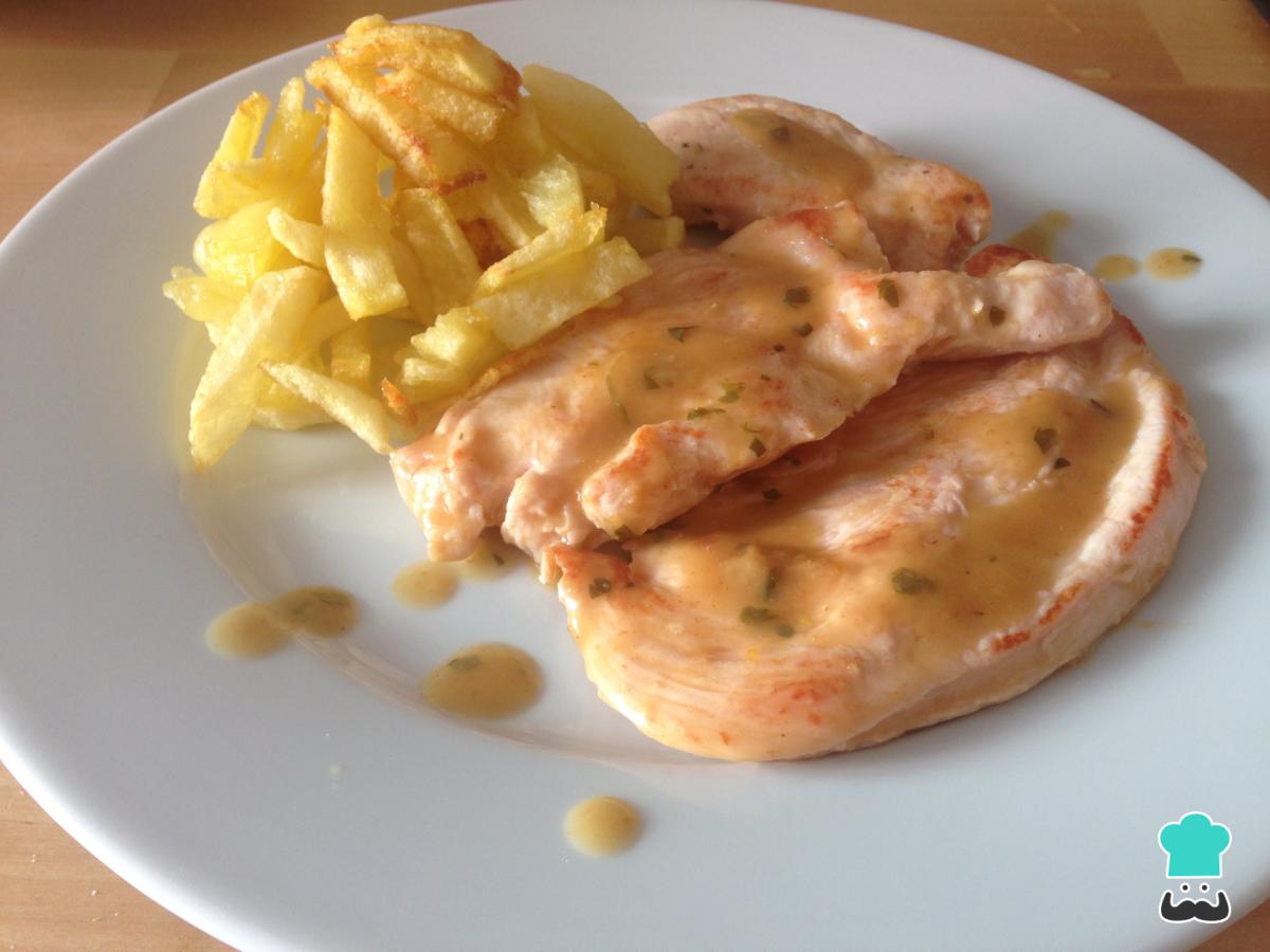 Receta de Filetes de pavo en salsa de limón