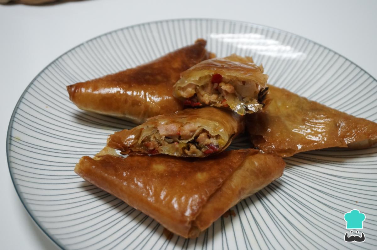 Receta de Samosas de pollo al curry