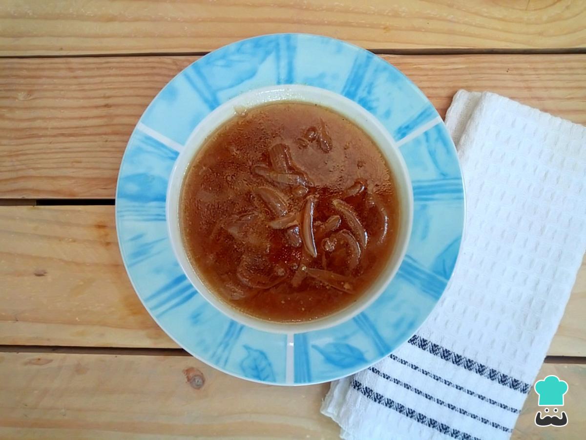 Receta de Sopa de cebolla sin pan