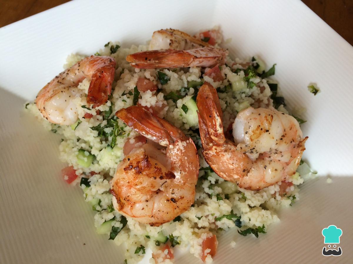 Receta de Tabule con langostinos