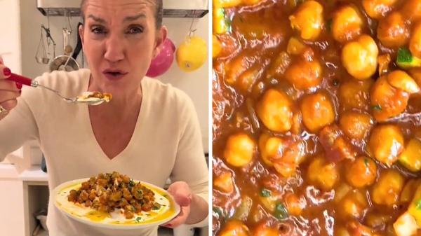 Samantha Vallejo-Nágera, chef: “Los garbanzos de bote más ricos y fáciles se cocinan con 1 calabacín y esta salsa de yogur con curry” - Una receta con mucho sabor para sacar partido a los garbanzos de bote