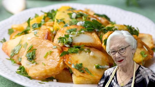 Toñi, abuela cocinera: “Las patatas fritas más buenas no llevan sal, se hacen con 3 dientes de ajo, perejil y un chorrito de vinagre”